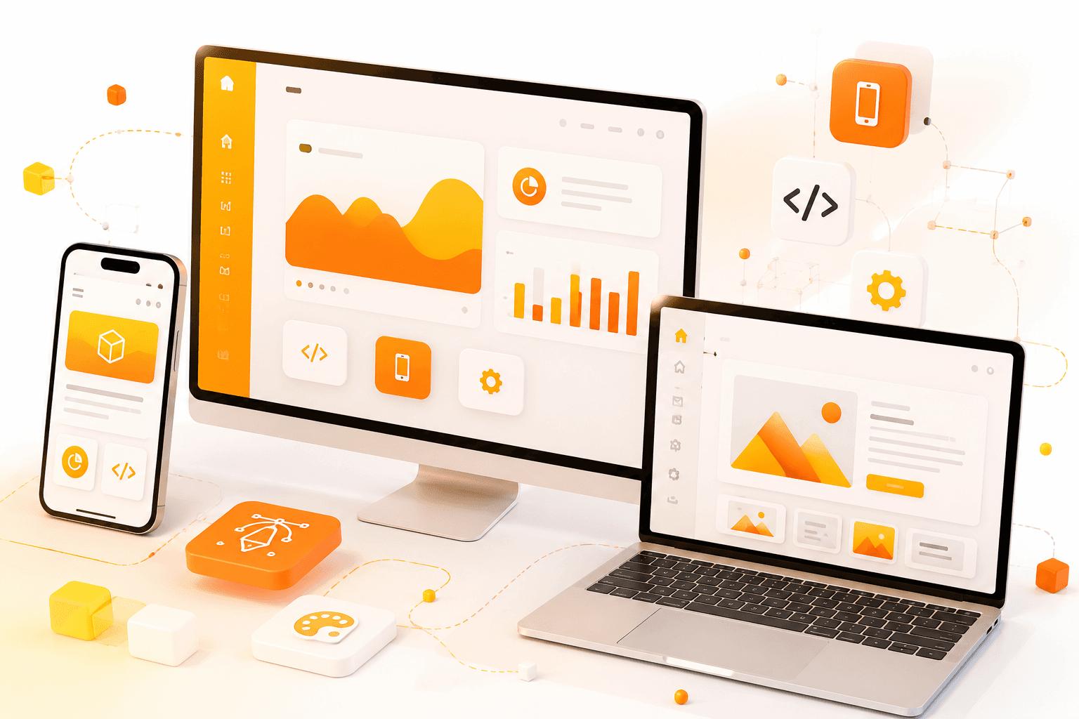 Mobile and desktop app interfaces